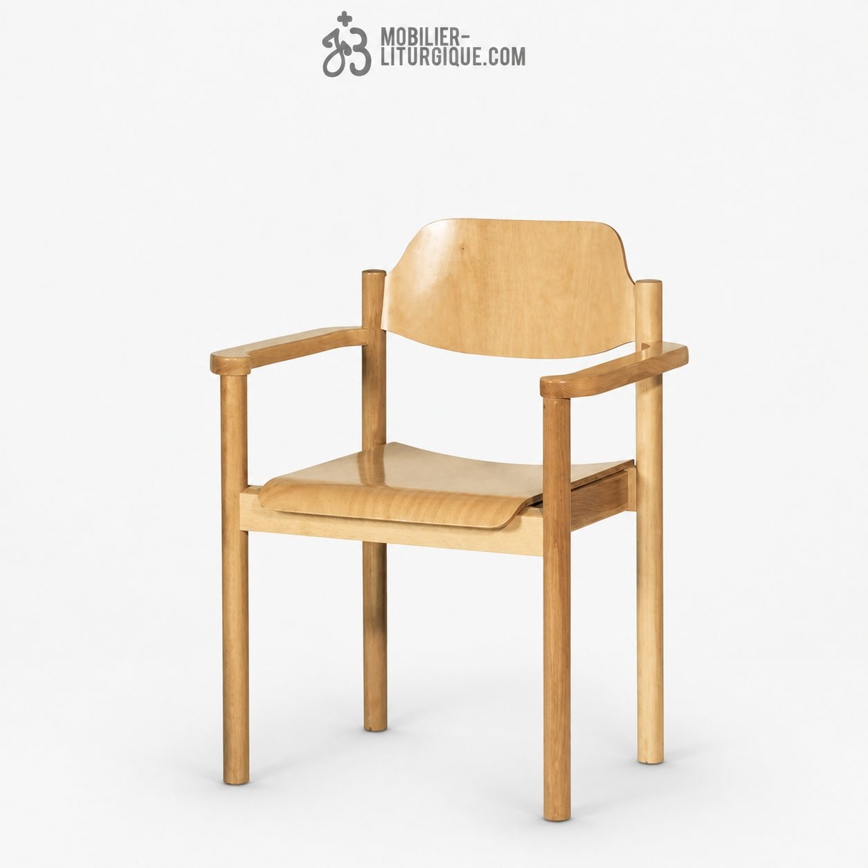 Fauteuil empilable assise et dossier bois