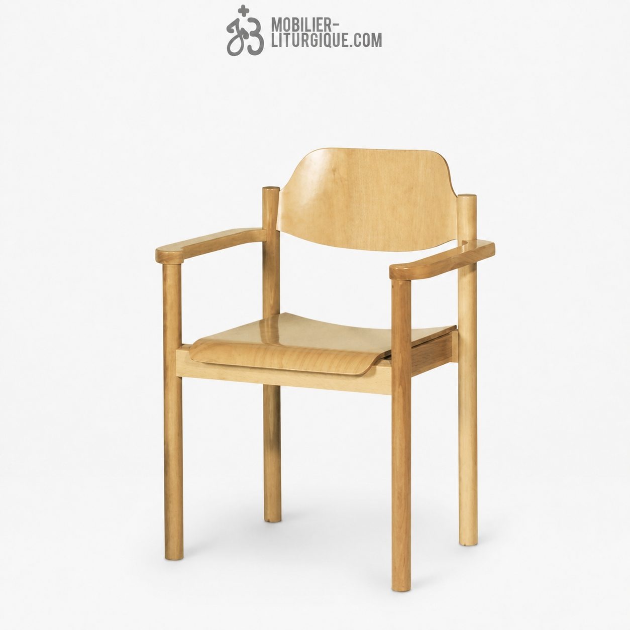 Fauteuil empilable assise et dossier bois