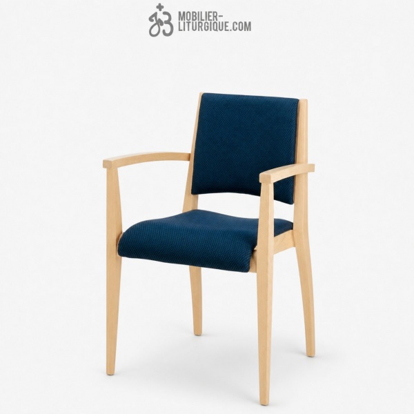 Fauteuil empilable assise et dossier garni