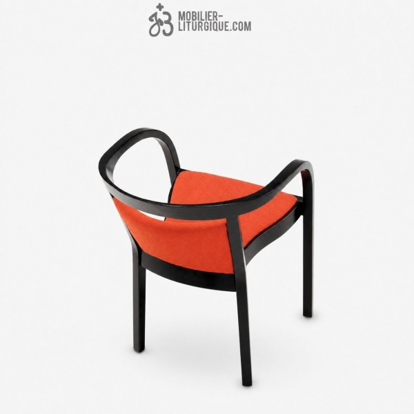 Fauteuil empilable assise et dossier garnis