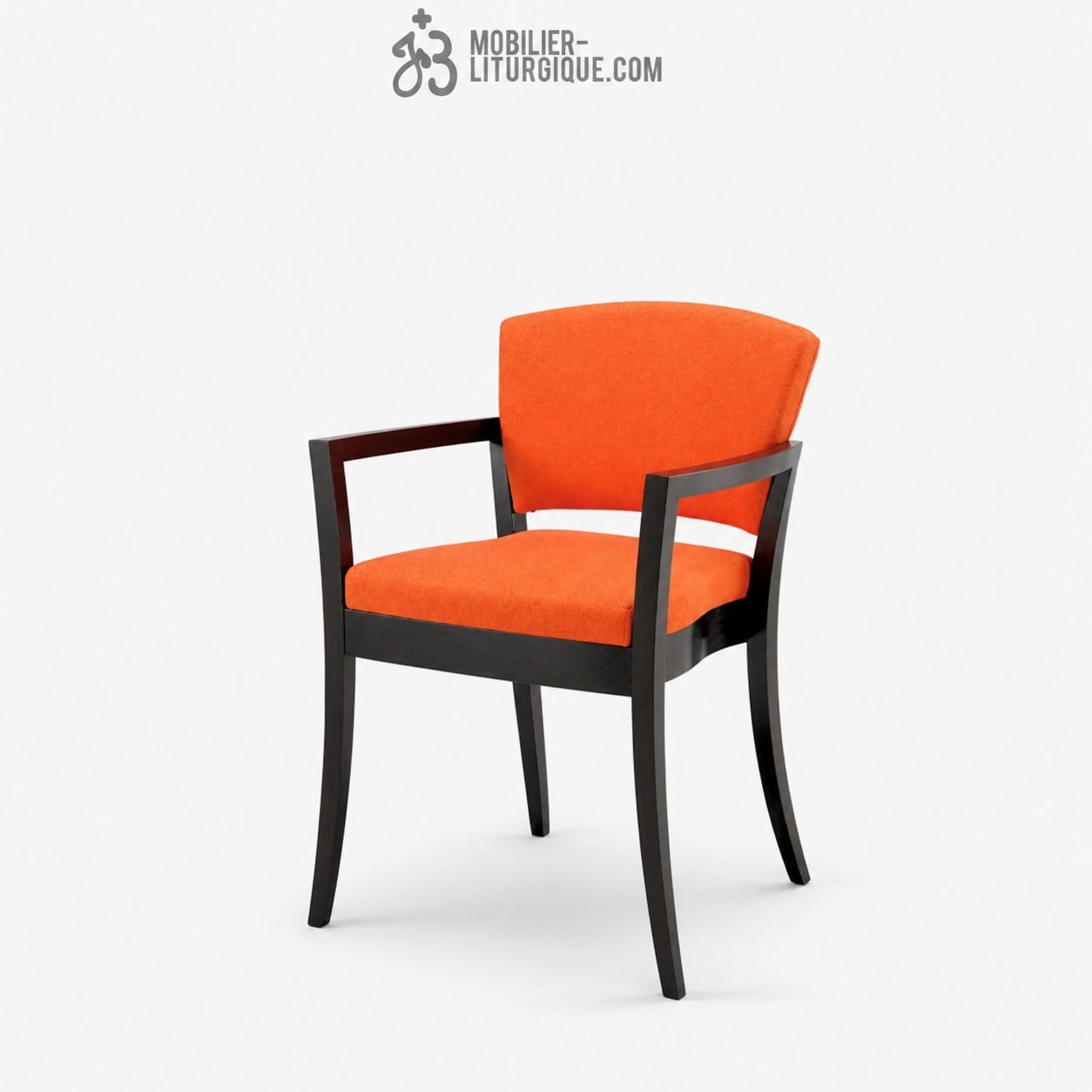 Fauteuil empilable assise et dossier garnis