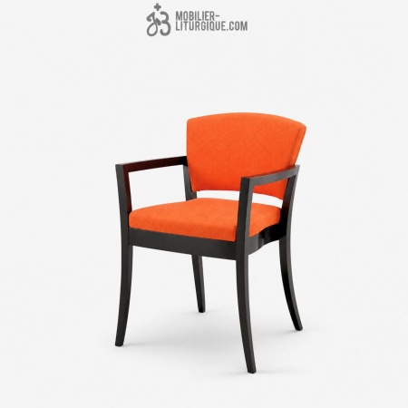 Fauteuil empilable assise et dossier garnis