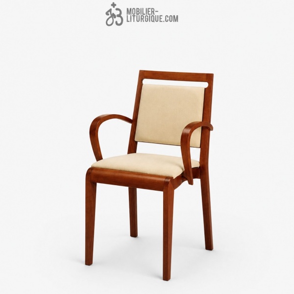 Fauteuil empilable assise et dossier garnis