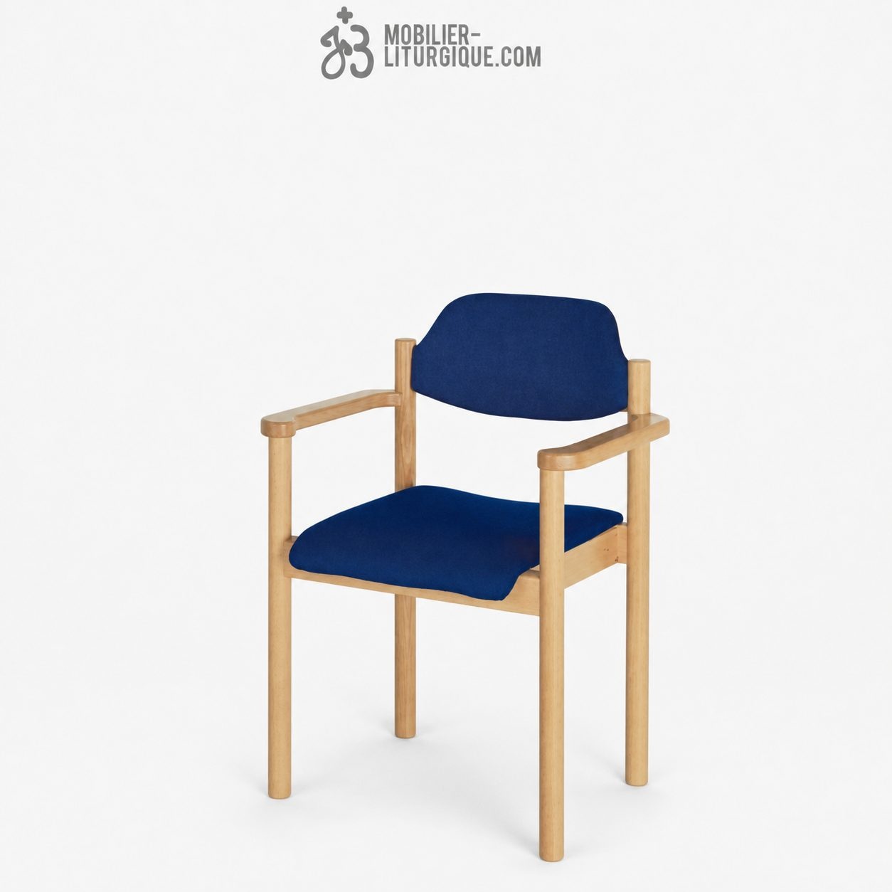 Fauteuil empilable assise et dossier garnis