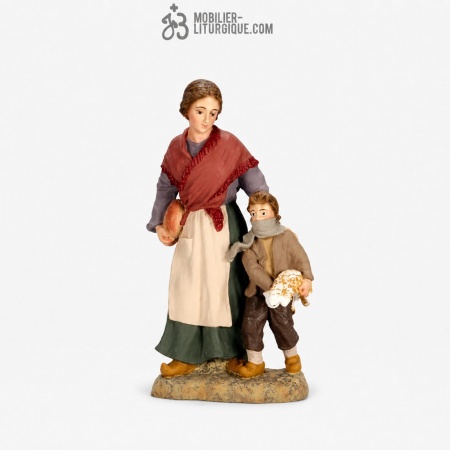 Femme avec enfant Polychrome