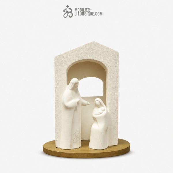 Lampe Statue Sainte Famille pierre