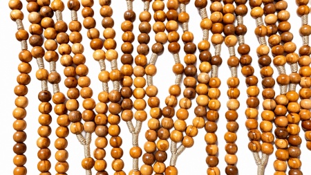 LOT de 12 Chapelets en olivier 40cm 