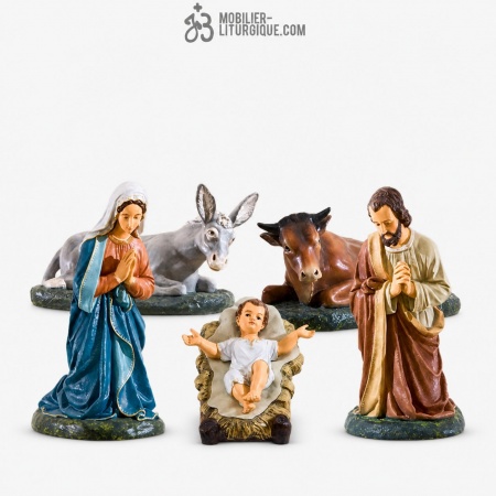 Lot de 5 personnages pour cr&egrave;che de 85 cm