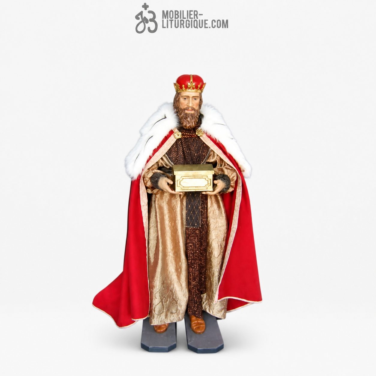Lot de trois Rois Mages D&eacute;cor&eacute;s