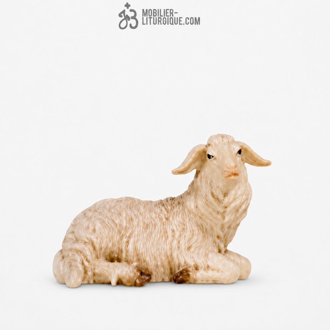 Mouton couch&eacute;, en bois color&eacute;