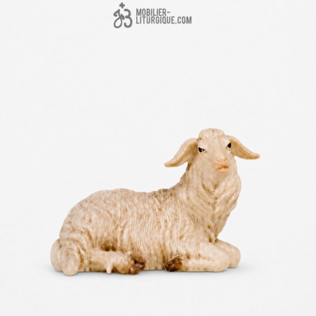 Mouton couch&eacute;, en bois color&eacute;