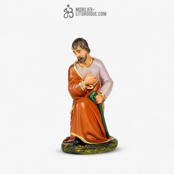 Personnage de cr�che : Joseph, en pl�tre color�