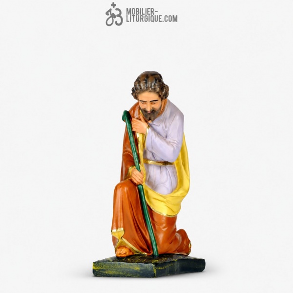 Personnage de cr�che : Joseph, en pl�tre color�