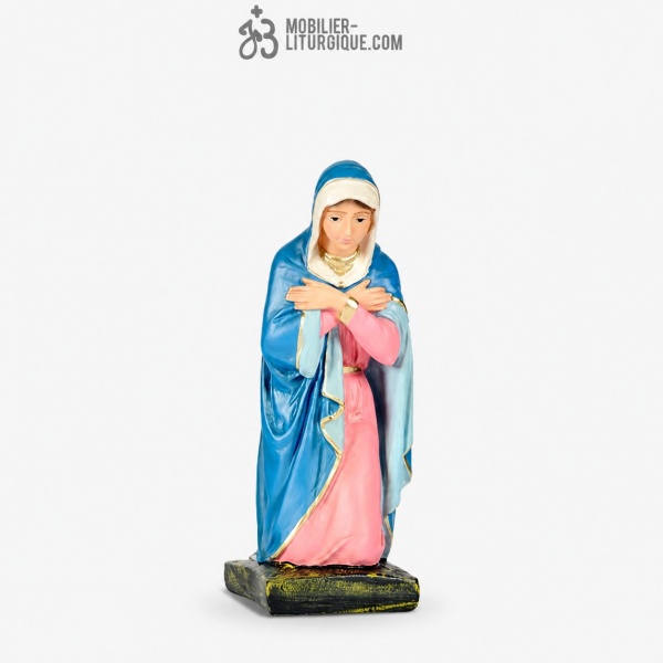 Personnage de cr�che : Vierge Marie, en  pl�tre color�