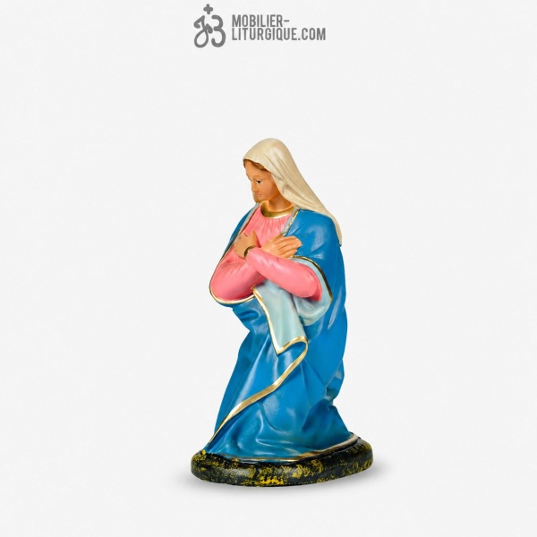 Personnage de cr�che : Vierge Marie, en pl�tre color�