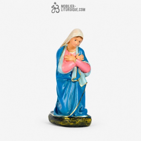 Personnage de cr&egrave;che : Vierge Marie, en pl&acirc;tre color&eacute;