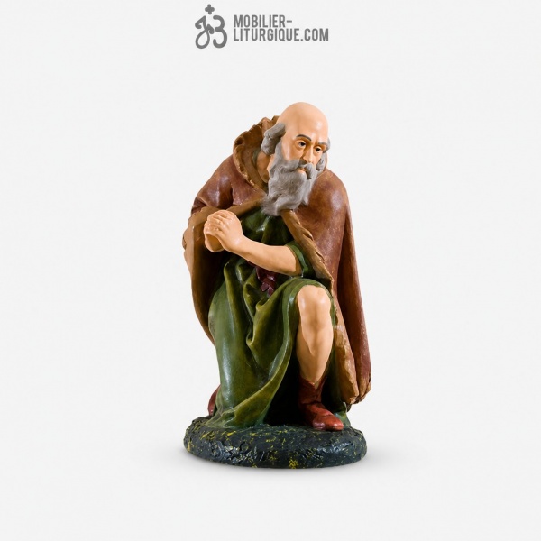 Personnage pour cr�che de 85 cm : Berger au genou � terre