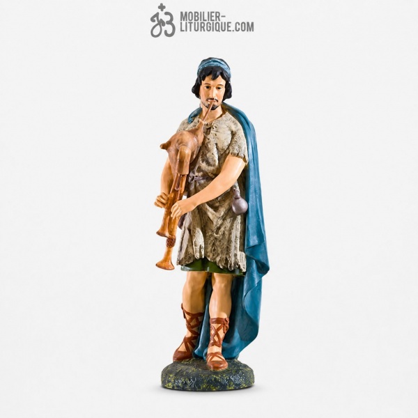Personnage pour cr�che de 85 cm : Berger musicien