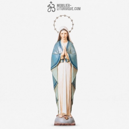 Statue  Immacul&eacute;e Conception Polychrome Antique