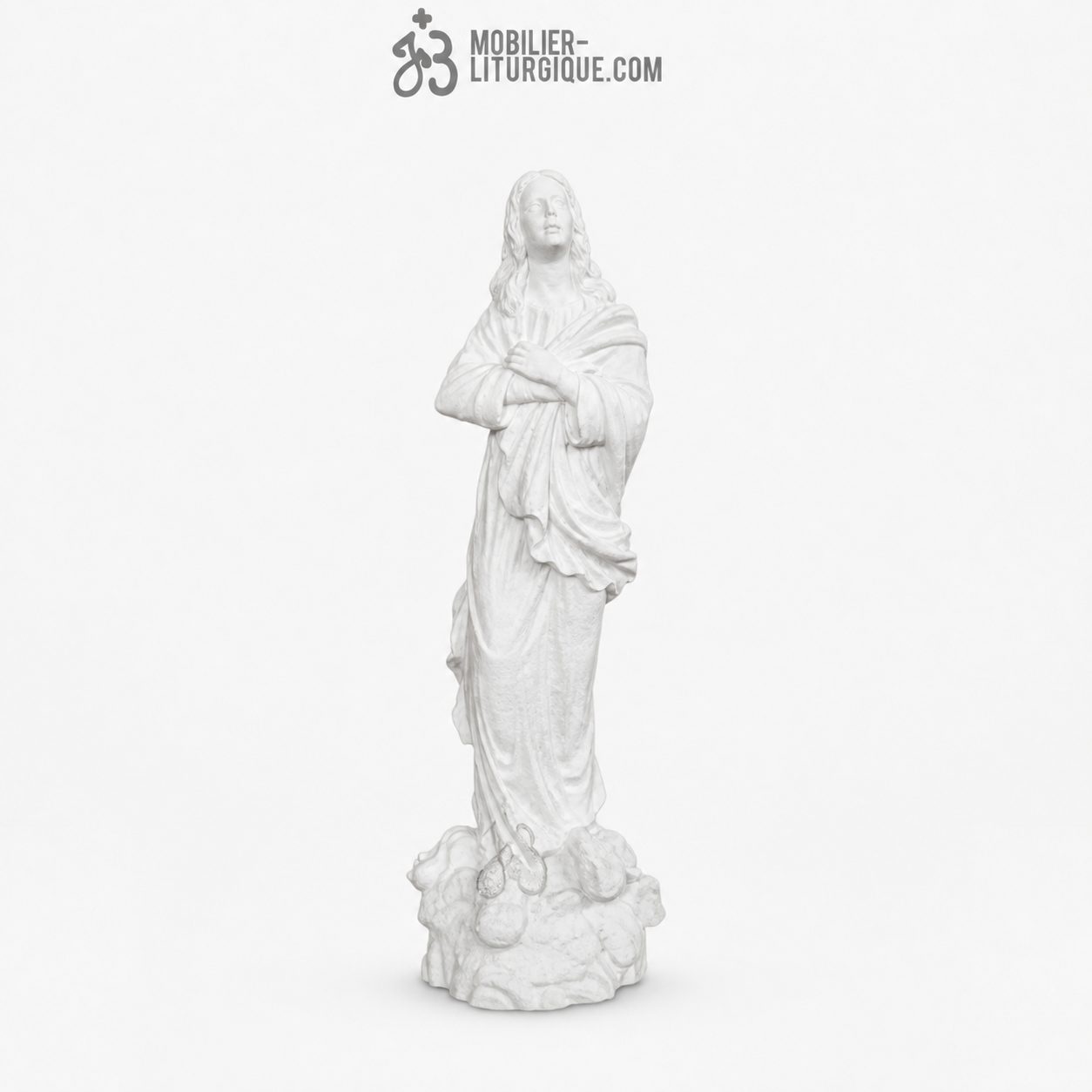 Statue  Vierge Assomption, en r&eacute;sine de marbre, 35-55 cm