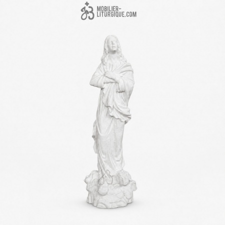 Statue  Vierge Assomption, en r&eacute;sine de marbre, 35-55 cm