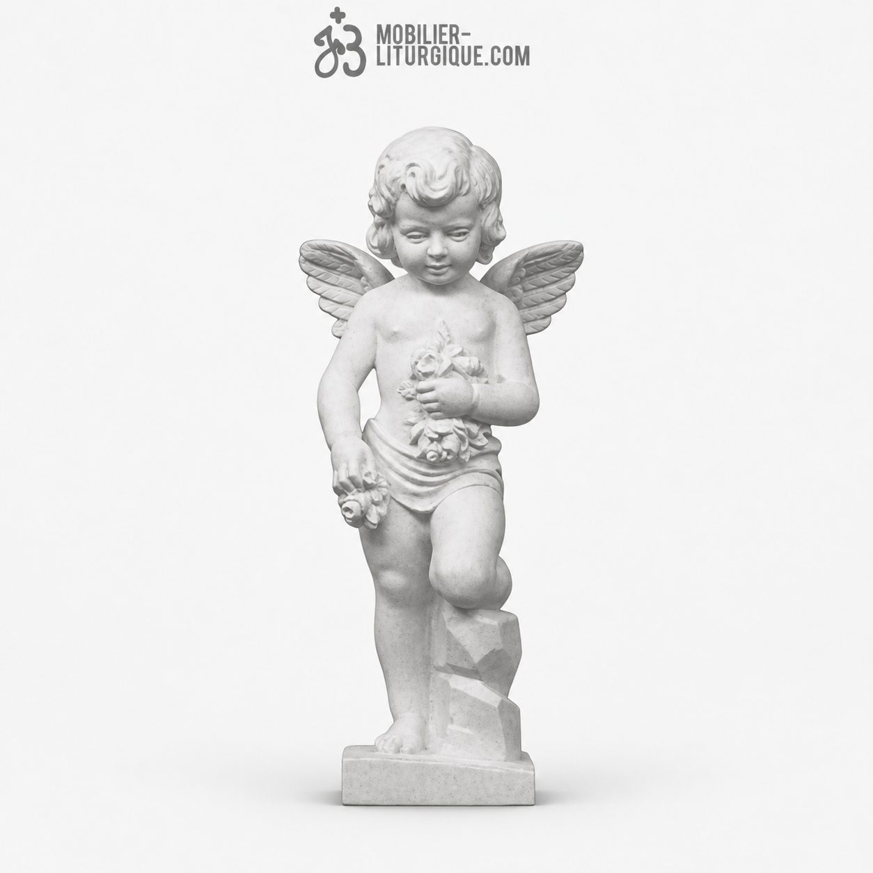Statue Ange ,en r&eacute;sine de marbre reconstitu&eacute;, 45 - 75 cm