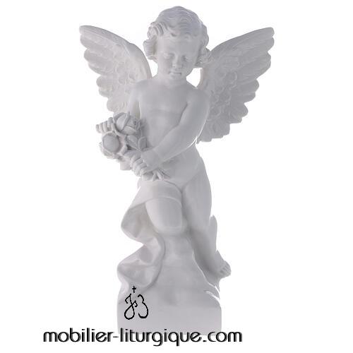Statue Ange ,en r&eacute;sine de marbre reconstitu&eacute;, 54-56cmcm