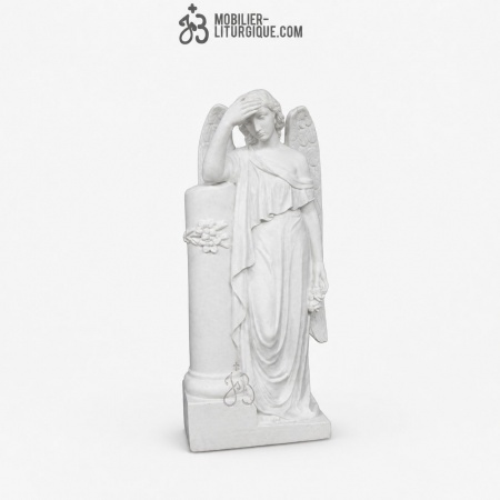 Statue Ange en marbre blanc, 85 - 110 cm