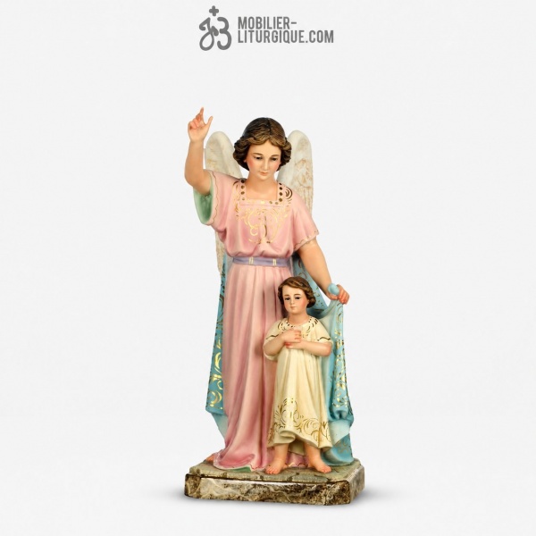 Statue Ange Polychrome Antique
