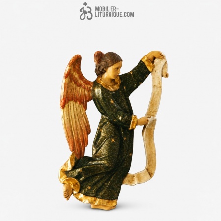 Statue Ange Polychrome