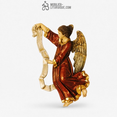 Statue Ange Polychrome