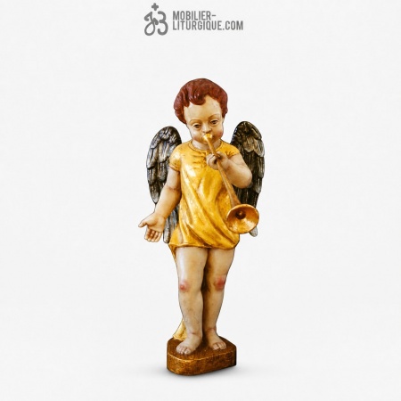 Statue Ange Polychrome