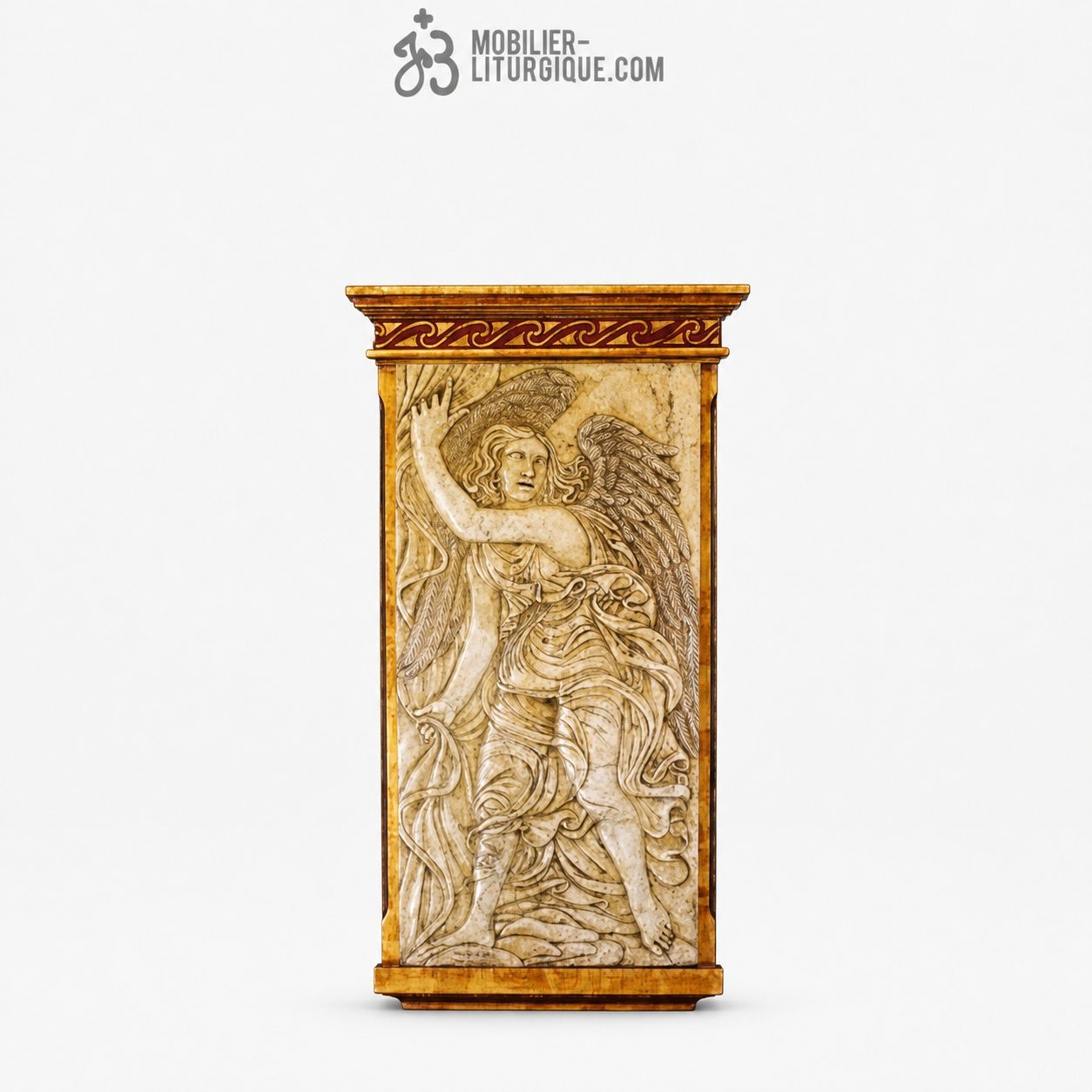 Statue Ange Polychrome