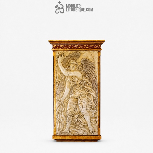 Statue Ange Polychrome