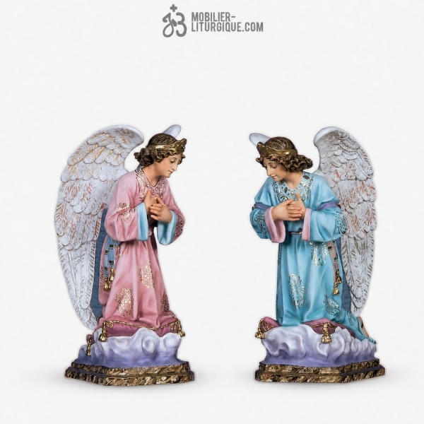 Statue Ange Polychrome