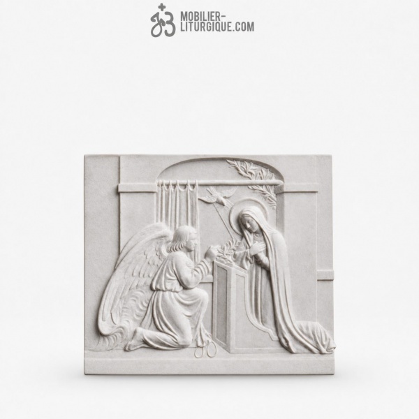 Statue Annonciation Marbre