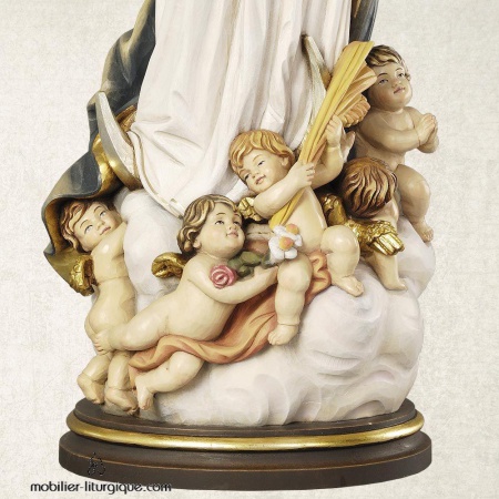 statue assomption vierge marie bois