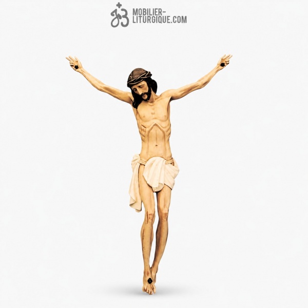 Statue Christ en croix Blanche