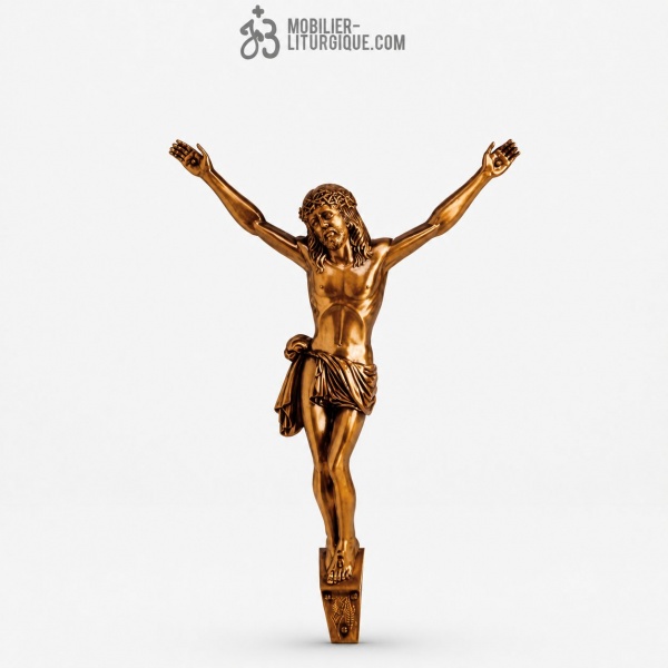 Statue Christ en croix Bronze