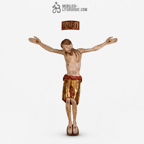 Statue Christ en croix D�cor�e