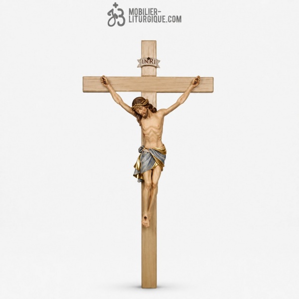 Statue Christ en croix D�cor�e