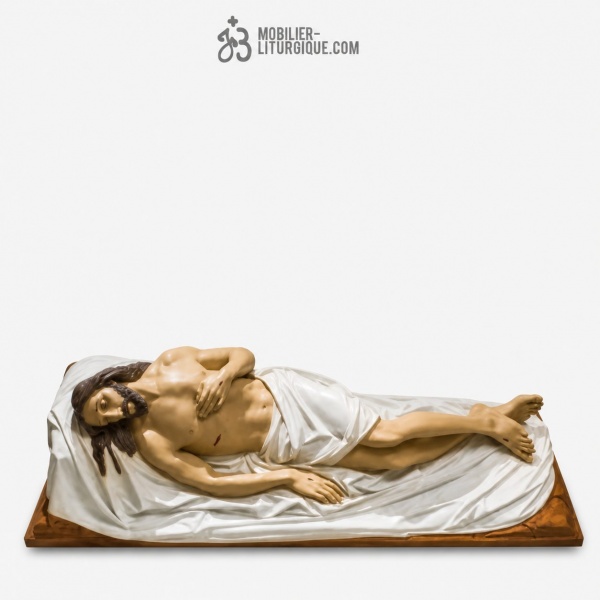 Statue Christ Gisant D�cor�e