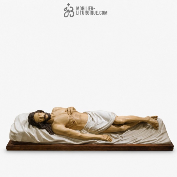 Statue Christ Gisant D�cor�e