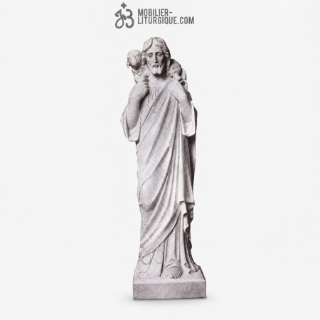 Statue Christ le Bon Pasteur : statue sur mesure Marbre