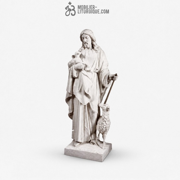 Statue Christ le Bon Pasteur : statue sur mesure Marbre