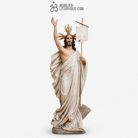 Statue Christ Polychrome Antique