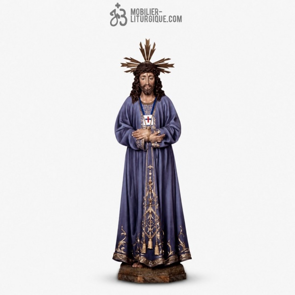 Statue Christ Polychrome Antique
