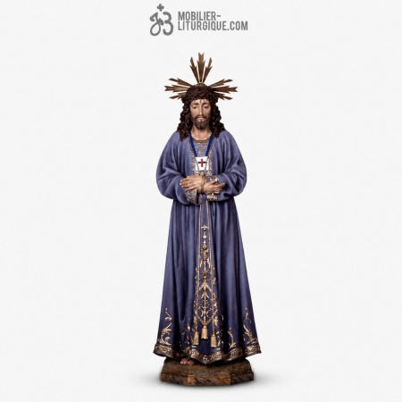 Statue Christ Polychrome Antique