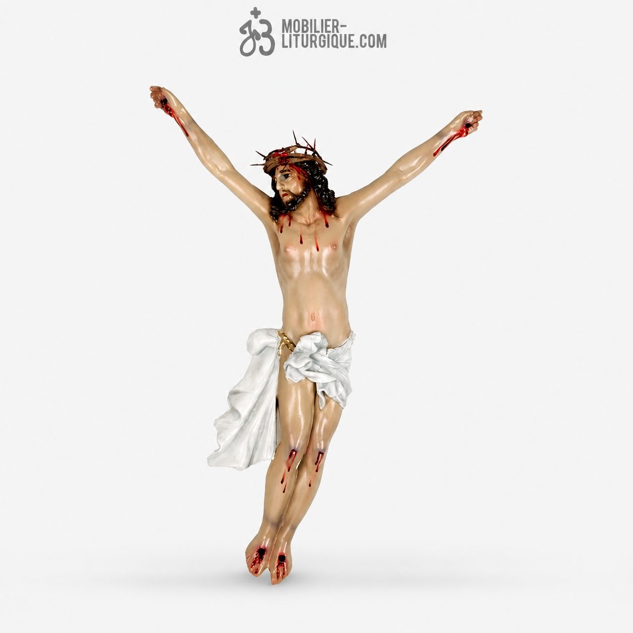 Statue Christ Polychrome Antique