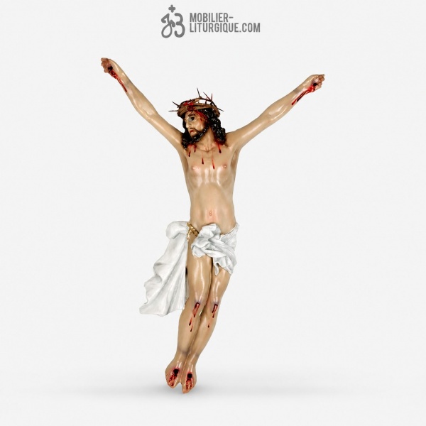 Statue Christ Polychrome Antique